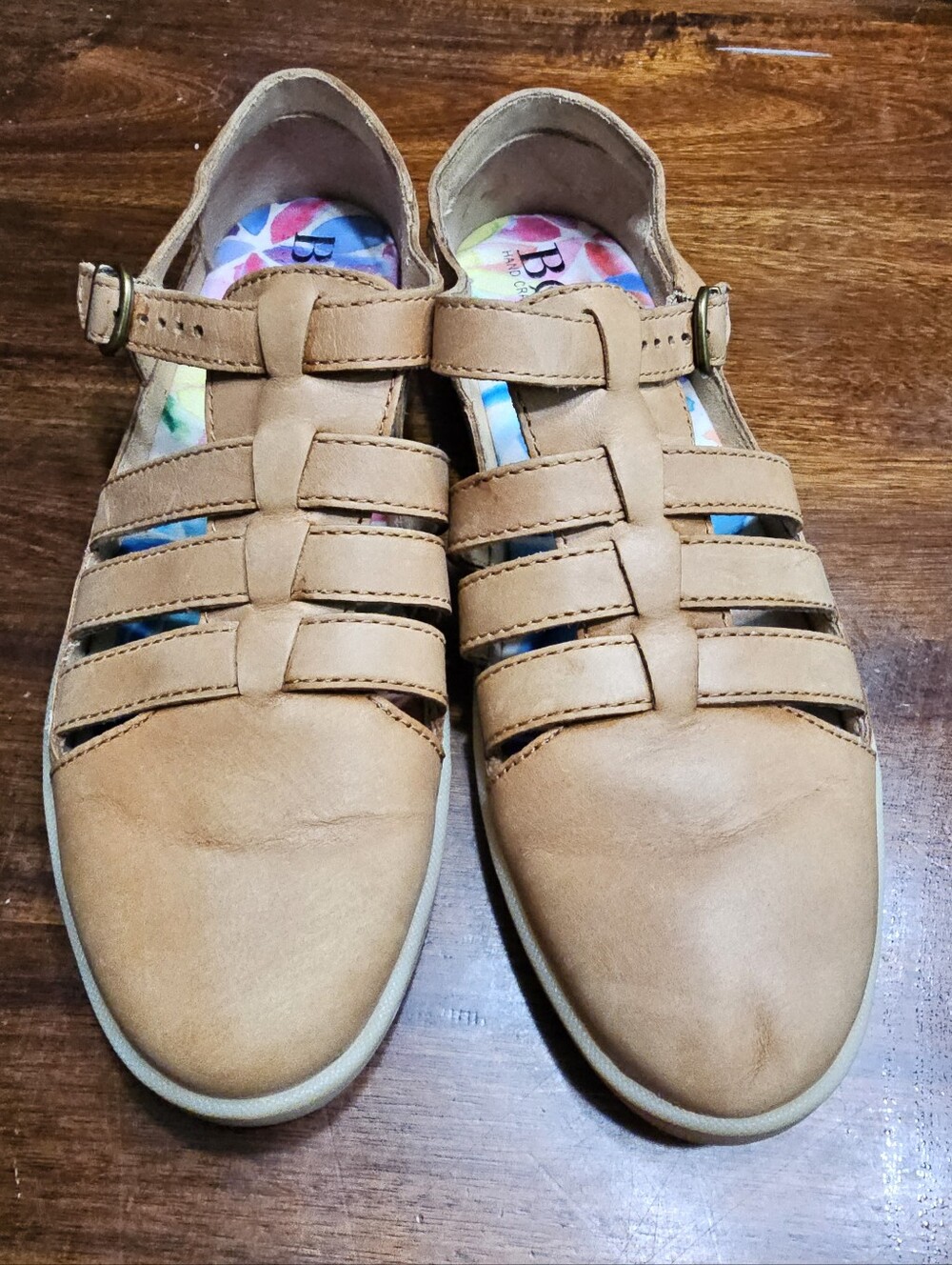 Born Tan Strappy Fisherman Flats - Casual Slip-On Sandals